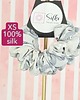 gumki do włosów XS mini mała gumka dla dzieci do włosów jedwab naturalny scrunchie szara