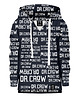 bluzy dla dziewczynki Bluza Dziewczynka DR.CROW Logo Napisy Czarna