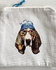 kosmetyczki Kosmetyczka z lnu. Basset w czapce