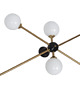 lampy wiszące Żyrandol Stilnovo vintage lata 60. mosiądz szkło 6xE14