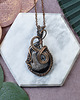 wisiory Miedziany wisiorek wire wrapping z agatem #239