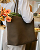 torby na ramię Wegańska Torba Shopper - Dark Brown Nubuck