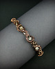bransoletki wire wrapping Miedziana bransoleta mankietowa z cytrynem