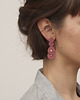 kolczyki soutache Minimalistyczne kolczyki brudny róż - sutasz