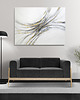 obrazy Awangardowy obraz na płótnie GRAY GOLDEN FLOW NO.2 80x110 cm