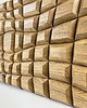 Ozdoby na ścianę Obraz geometryczny dębowy fale abstrakcja