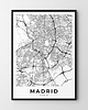 plakaty Plakat Madryt mapa