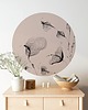 tapety i naklejki ścienne Mural DOTS ORGANIC FLOWERS-  okrągła dekoracja ścienna