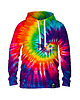 bluza z kapturem damska Damska Bluza z kapturem DR.CROW Tie Dye Blue