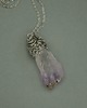 wisiory Wisiorek talizman duży surowy jasny ametyst wire wrapping