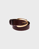 paski damskie Pasek MINIMAL Pearl Gold brown leather
