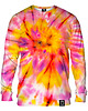 bluzy męskie Bluza Bez Kaptura Męska DR.CROW Tie Die Pink