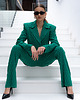 komplety damskie Zielony garnitur w geometryczne wzory