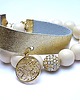 bransoletki z kamieni naturalnych Duo - Creme and gold
