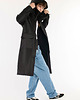 płaszcze i kurtki męskie Parka Longline Hoodie Oversize black ocieplana