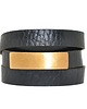bransoletki skórzane Basic Black with Gold Bracelet