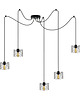 lampy wiszące 5-płomienny żyrandol industrialny pająk ALAMOS L5