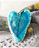 magnesy Serce z listkiem, ceramiczny magnes