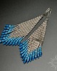 kolczyki szklane Corriente, srebrne "indiańskie" kolczyki, beading