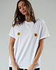 t-shirt damskie T-shirt Voila Biały Słonecznik