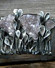 bransoletki wire wrapping surowe ametysty   - BRANSOLETA MANKIET - CUFF