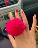 pierścionki - różne Pierścionek  duży różowy pom pom Toho