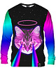 bluza bez kaptura damska Bluza Bez Kaptura Damska DR.CROW Rainbow Cat