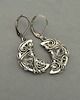 kolczyki wire wrapping Kolczyki księżyce kryształ górski wire wrapping
