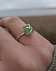 pierścionki srebrne Pierścionek Seaglass zielona drobinka