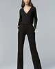 kombinezony damskie Kombinezon z długim rękawem km02 - czarny