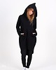 bluza z kapturem damska Długa ciepła bluza z kieszenią , wejściem na kciuki