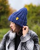 czapki damskie Wełniana czapka zimowa peruvian WOOLY ultramaryna