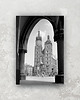 fotografia Plakat Vintage Prostokąt - Kościół Mariacki widziany z Sukiennic