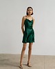 sukienki mini damskie Satynowa sukienka GRACE mini zielona