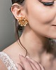 Biżuteria ślubna STELLA  - złote kolczyki ślubne sztyfty glamour