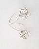 kolczyki z mosiądzu Kolczyki  Geometric v silver
