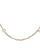 chokery Srebrny pozłacany naszyjnik choker z cyrkoniami