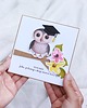 kartki scrapbooking Gratulacje z okazji zdania matury. Kartka z sową
