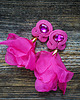 kolczyki soutache Fuksjowe kolczyki soutache z kwiatami