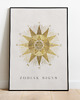 plakaty Plakat Vintage Retro Starts ZODIAK SIGNS