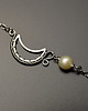 bransoletki wire wrapping Bransoletka perła wire wrapping księżyc półksiężyc