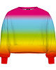 bluza bez kaptura damska DR.CROW Bluza Krótka CROP Ombre Rainbow