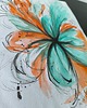 grafiki i ilustracje PROMOCJA! Dyptyk KOMPLET abstrakcja kwiaty Obraz akwarela papier 60x42 jesień