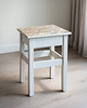 stołki Własnoręcznie malowany handmade taboret w pastelowych kolorach art deco