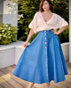 spódnice midi Spódnica denimowa w stylu New Vintage