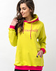 bluza z kapturem damska Bluza z kapturem  damska "KOLOROWO MI" limonka
