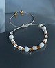 bransoletki z kamieni naturalnych NIEBIAŃSKA bransoletka: kryształ górski, akwamaryn, howlit, agat, hematyt