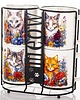 kubki i filiżanki Komplet 4 kubków na stojaku 21x27x10 cm MEOW  350 ml