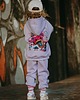 bluzy dla dziewczynki Dres oversize Teddyland lawendowy
