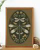 grafiki i ilustracje Ważka, plakat botaniczny, kwiaty, boho